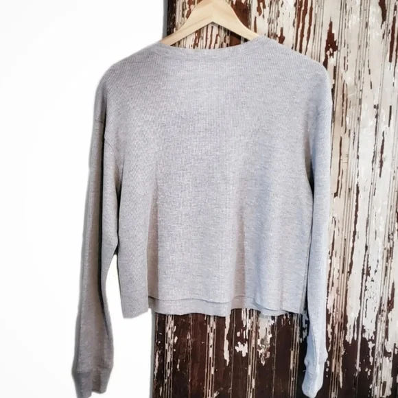 Cold Crush Graphic Crop Sweatshirt Grey Multi Size L - Picture 9 of 13